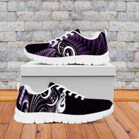 Purple New Zealand Sneakers Aotearoa Silver Fern With Manaia Maori Unique