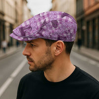 Purple Palaka Hawaii Cowboy Jeff Hat Puakenikeni Lei Paniolo Papale Seamless Vibes - Polynesian Pride