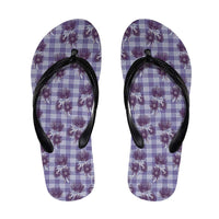 Purple Palaka Hawaii Flip Flops Hawaiian Lehua Blossoms LT05 Purple - Polynesian Pride