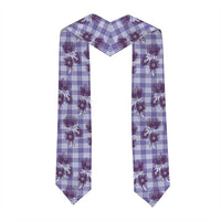 Purple Palaka Hawaii Graduation Stole Hawaiian Lehua Blossoms LT05 - Polynesian Pride