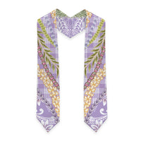 Purple Palaka Hawaii Leis Graduation Stole Hawaiian-plaid Elegant Tropical Vibes LT14 - Polynesian Pride
