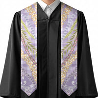 Purple Palaka Hawaii Leis Graduation Stole Hawaiian-plaid Elegant Tropical Vibes LT14 - Polynesian Pride