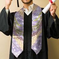 Purple Palaka Hawaii Leis Graduation Stole Hawaiian-plaid Elegant Tropical Vibes LT14 - Polynesian Pride