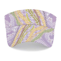 Purple Palaka Hawaii Leis Sun Visor Cap Hawaiian-plaid Elegant Tropical Vibes LT14 - Polynesian Pride