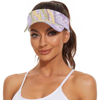 Purple Palaka Hawaii Leis Sun Visor Cap Hawaiian-plaid Elegant Tropical Vibes LT14 - Polynesian Pride