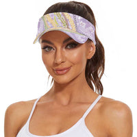 Purple Palaka Hawaii Leis Sun Visor Cap Hawaiian-plaid Elegant Tropical Vibes LT14 - Polynesian Pride