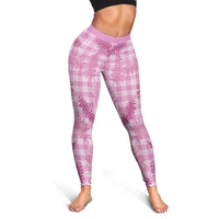 Purple Palaka Hawaii Palapalai Leggings Hawaiian Fern