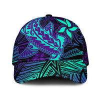 Purple Paradise Polynesian Classic Cap Hawaiian Tribal Hammerhead Shark LT14 Universal Fit Purple - Polynesian Pride