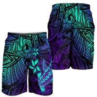 Purple Paradise Polynesian Shorts for Men Hawaiian Tribal Hammerhead Shark LT14 - Polynesian Pride