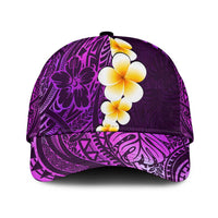 Purple Polynesia Classic Cap Plumeria Tropical Leaves With Galaxy Polynesian Art LT14 Universal Fit Purple - Polynesian Pride