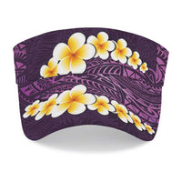 Purple Polynesia Sun Visor Cap Plumeria Tropical Leaves With Galaxy Polynesian Art LT14 - Polynesian Pride
