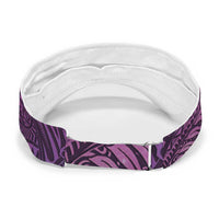 Purple Polynesia Sun Visor Cap Plumeria Tropical Leaves With Galaxy Polynesian Art LT14 - Polynesian Pride