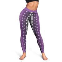 Purple Samoa Malu Tattoo Inspired Leggings LT05 - Polynesian Pride