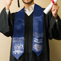 Queen Salote College 100 Years Anniversary Custom Graduation Stole Tonga QSC Royal Blue LT7 - Polynesian Pride