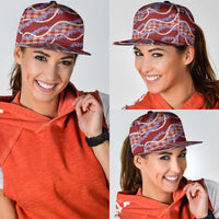 Red Hawaii Palaka Honohono Pikake Snapback Cap Hawaiian Orchid Lei Polynesian Pattern - Polynesian Pride
