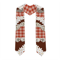 Red Hawaii Tiare and Shell Lei Graduation Stole Hawaiian Palaka Luxury Vibes LT14 - Polynesian Pride