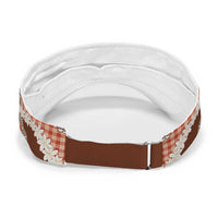 Red Hawaii Tiare and Shell Lei Sun Visor Cap Hawaiian Palaka Luxury Vibes LT14 - Polynesian Pride