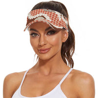 Red Hawaii Tiare and Shell Lei Sun Visor Cap Hawaiian Palaka Luxury Vibes LT14 - Polynesian Pride