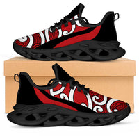 Red Maori Koru New Zealand Clunky Sneakers