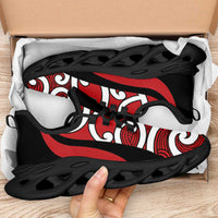 Red Maori Koru New Zealand Clunky Sneakers