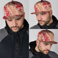 Red Palaka Hawaii Leis Snapback Cap Hawaiian-plaid Elegant Tropical Vibes - Polynesian Pride