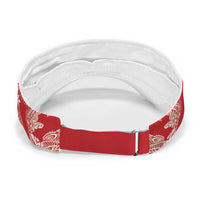 Red Palaka Hawaii Leis Sun Visor Cap Hawaiian-plaid Elegant Tropical Vibes LT14 - Polynesian Pride