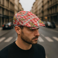 Red Palaka Hawaii Mele Kalikimaka Jeff Hat Ohia Lehua Shell Leis Funny Gingerbread Santa - Polynesian Pride