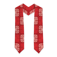 Red Palaka Quilt Hawaii Graduation Stole Traditional Hawaii-plaid Pattern - Polynesian Pride