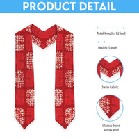 Red Palaka Quilt Hawaii Graduation Stole Traditional Hawaii-plaid Pattern LT14 - Polynesian Pride