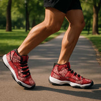 Red Palaka Quilt Hawaii Sneakers J11 Traditional Hawaii-plaid Pattern - Polynesian Pride