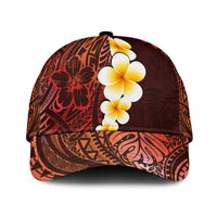 Red Polynesia Classic Cap Plumeria Tropical Leaves With Galaxy Polynesian Art LT14 Universal Fit Red - Polynesian Pride