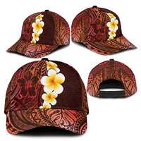 Red Polynesia Classic Cap Plumeria Tropical Leaves With Galaxy Polynesian Art LT14 - Polynesian Pride