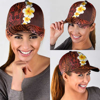 Red Polynesia Classic Cap Plumeria Tropical Leaves With Galaxy Polynesian Art LT14 - Polynesian Pride