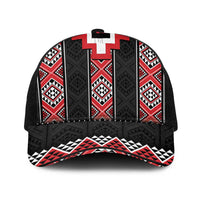 Red Taniko Aotearoa Baseball Net Cap Niho Taniwha Mix Poutama LT14 One Size Black Red - Polynesian Pride