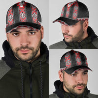 Red Taniko Aotearoa Classic Cap Niho Taniwha Mix Poutama LT14 - Polynesian Pride