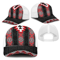 Red Taniko Aotearoa Mesh Trucker Cap Niho Taniwha Mix Poutama LT14 - Polynesian Pride