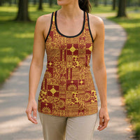 Rotuma Faiakse'ea 'e Kirisimasi Hollow Tank Top Pacific Patchwork Xmas Vibes LT9 - Polynesian Pride