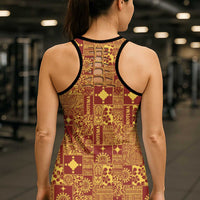 Rotuma Faiakse'ea 'e Kirisimasi Hollow Tank Top Pacific Patchwork Xmas Vibes LT9 - Polynesian Pride