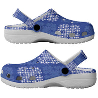 Royal Blue Palaka Quilt Hawaii Clogs Shoes Traditional Hawaii-plaid Pattern LT14 - Polynesian Pride