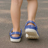 Royal Blue Palaka Quilt Hawaii Clogs Shoes Traditional Hawaii-plaid Pattern LT14 - Polynesian Pride