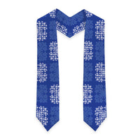Royal Blue Palaka Quilt Hawaii Graduation Stole Traditional Hawaii-plaid Pattern LT14 - Polynesian Pride