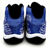 Royal Blue Palaka Quilt Hawaii Sneakers J11 Traditional Hawaii-plaid Pattern - Polynesian Pride