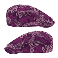 Royal Purple Monstera Jeff Hat Polynesian Tribal Pattern - Polynesian Pride