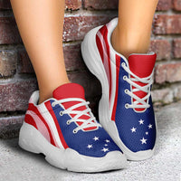 Samoa Chunky Sneakers Flag-Inspired Curve Style LT05 - Polynesian Pride