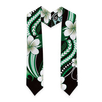 Samoa Siapo Tribal Pattern Graduation Stole Forest Green Polynesian Plumeria Tapa Motif LT9 - Polynesian Pride