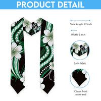 Samoa Siapo Tribal Pattern Graduation Stole Forest Green Polynesian Plumeria Tapa Motif LT9 - Polynesian Pride