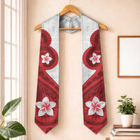 Samoa Teuila Graduation Stole Samoan Siapo Pattern Red Version LT05 One Size Red - Polynesian Pride