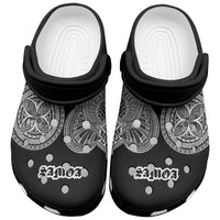 Samoa Traditional Tattoo Clogs Shoes Tribal Tatau Pattern LT03 Black - Polynesian Pride