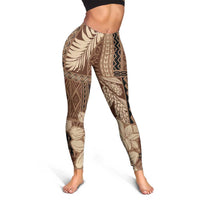 Samoa Women's Day Leggings Tiale Flower Mix Siapo Tapa LT7 - Polynesian Pride