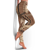 Samoa Women's Day Leggings Tiale Flower Mix Siapo Tapa LT7 - Polynesian Pride